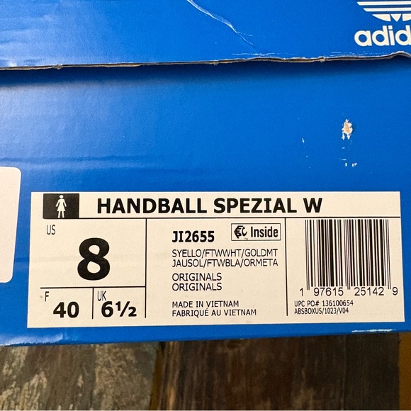 Adidas Handball Spezial Women’s 8 Green Gum Sole New w/ Box - Picture 5 of 6